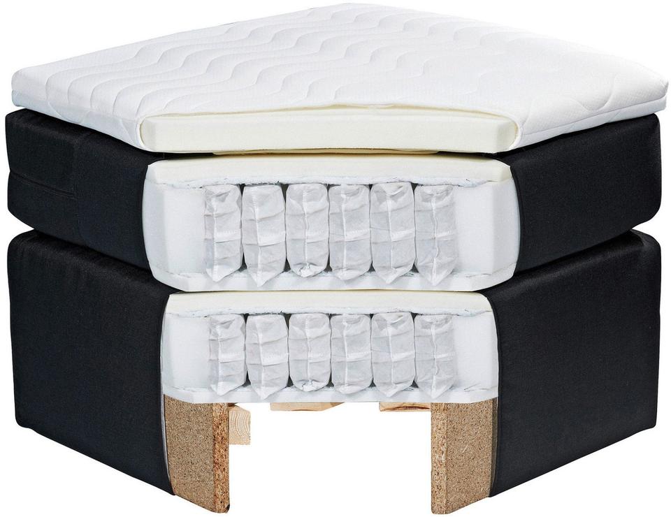 Boxspringbett »Toulouse« inkl. Motor, inkl. Stauraum im Kopfteil