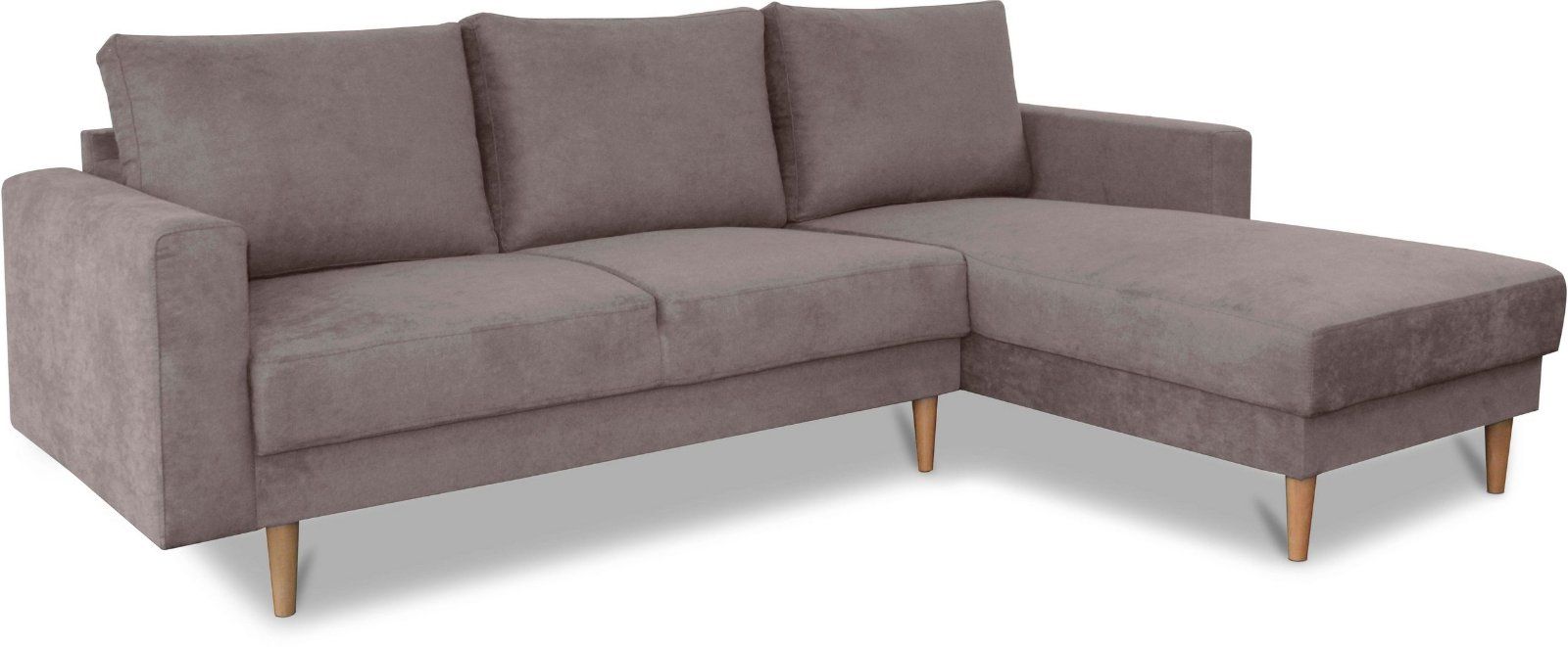 GEPADE Ecksofa Fabio, L-Form, beidseitig montierbar, Farbe: Taupe