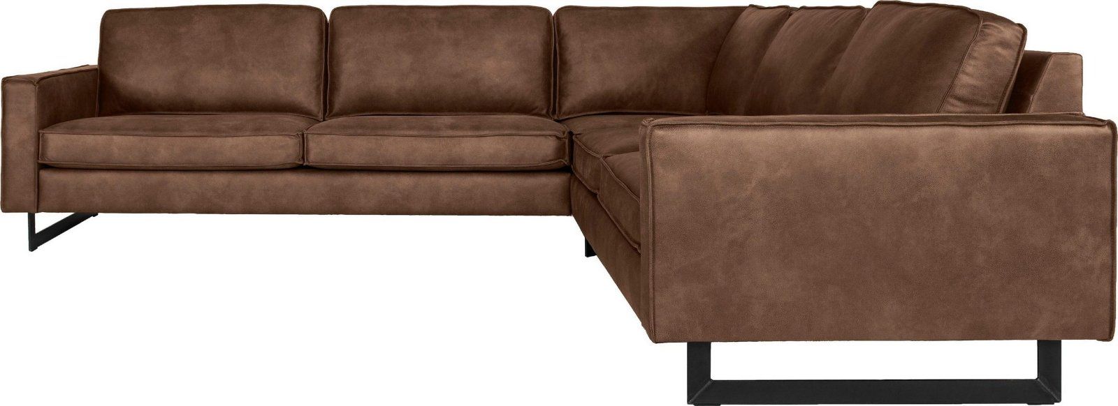 Ecksofa mit Hocker in Luxus hotsell Microfaser "Braun" Neu