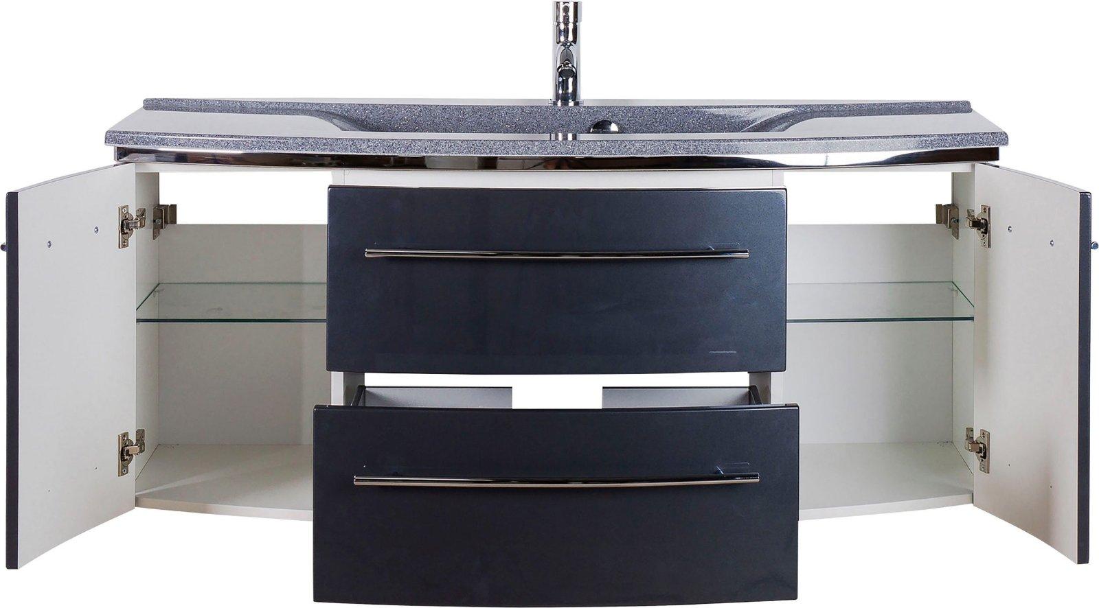 Badmöbel SAPHIR 3040 Mineralmarmor / anthrazit-Granit Grau