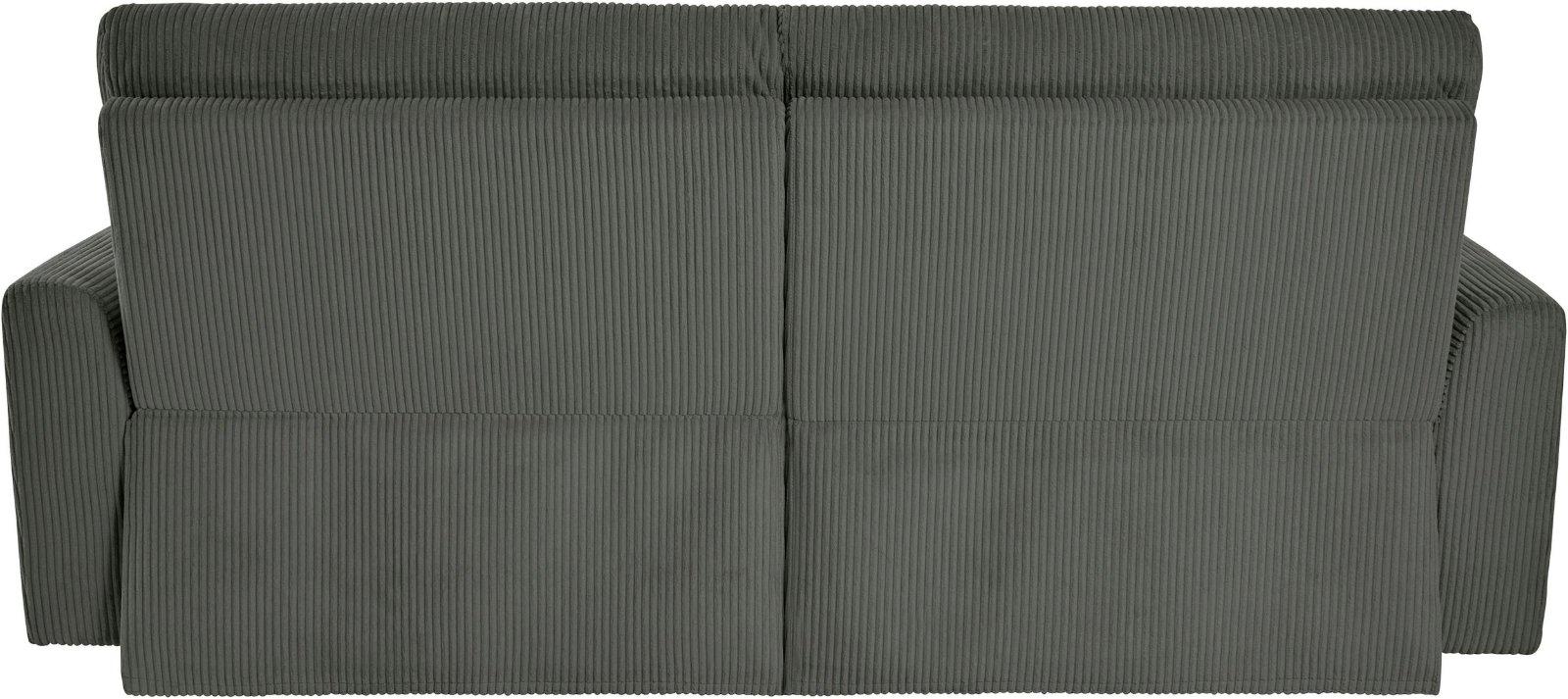 Ecksofa »JENNA« mit Relaxfunktion in anthrazit Federkern, Cord