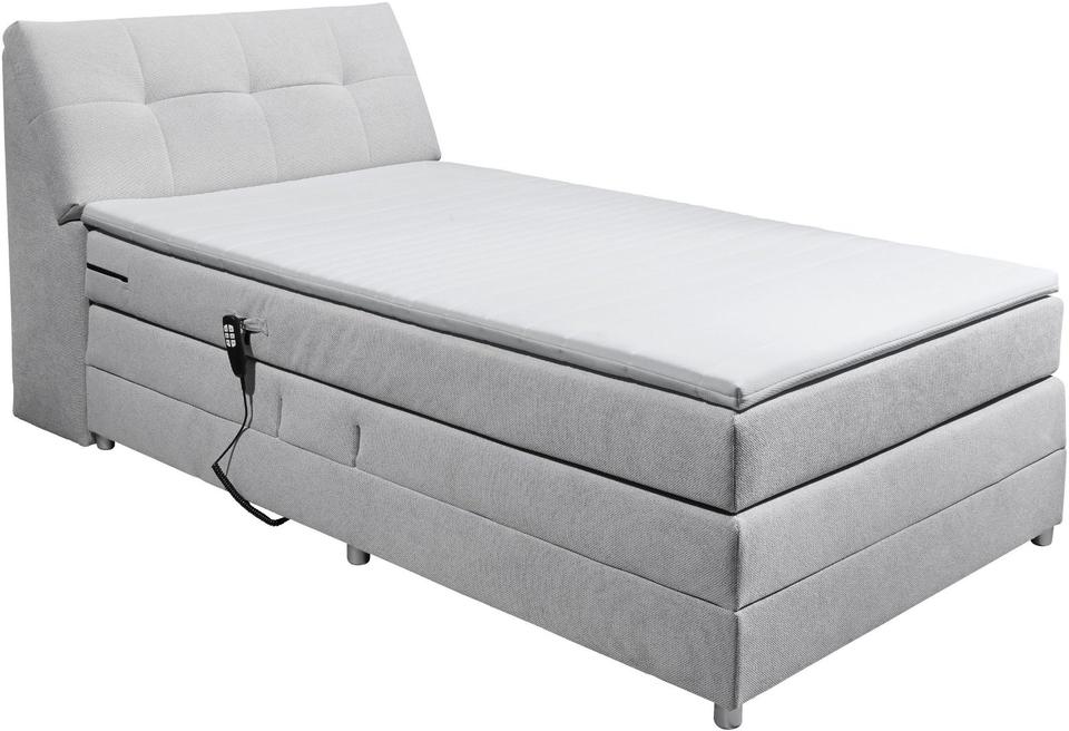 Boxspringbett »Toulouse« inkl. Motor, inkl. Stauraum im Kopfteil