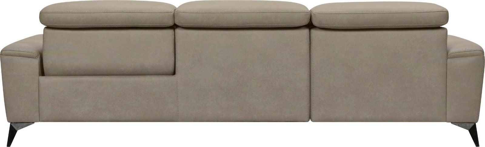 Ecksofa »Theron«, elektrische Relaxfunktion Lederoptik taupe