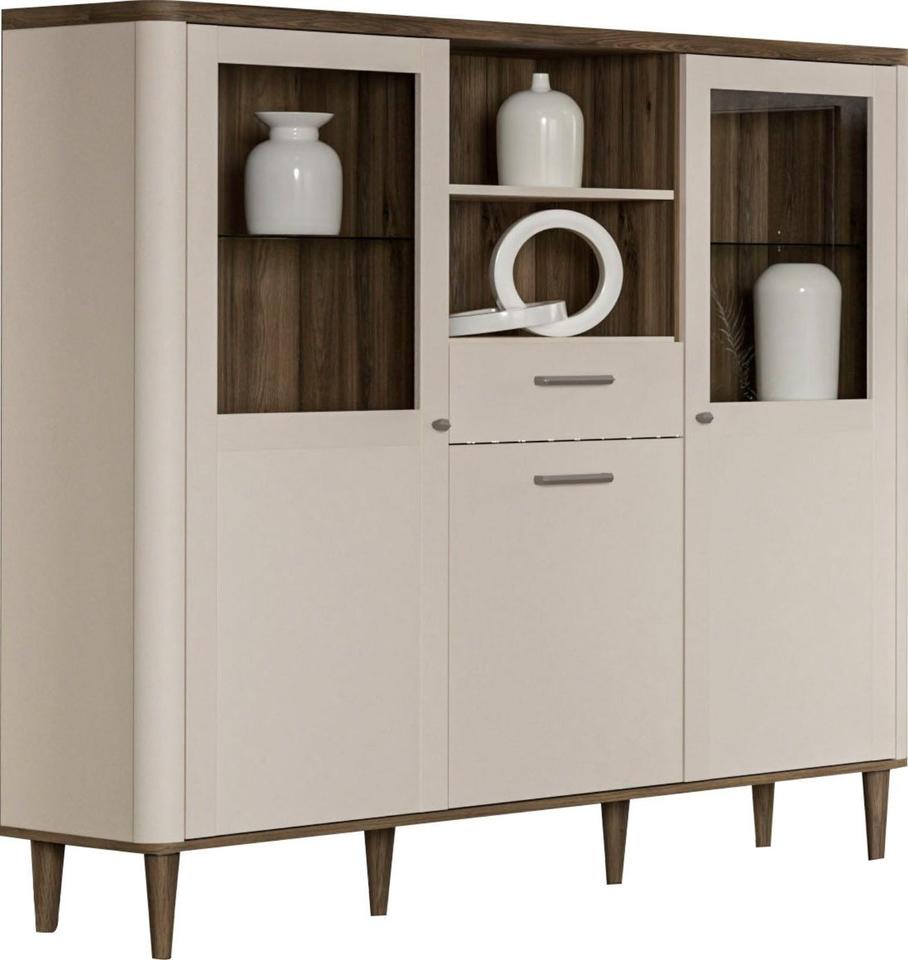 Vitrine »Lacetti« in Valencia Eiche / Sand