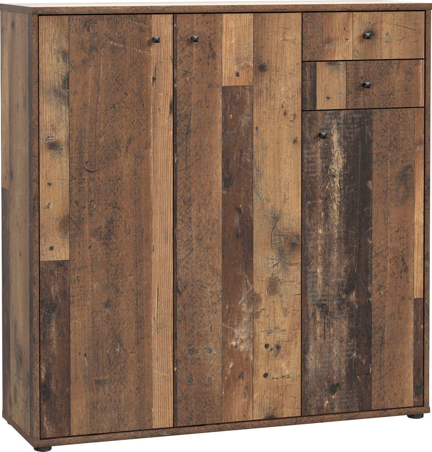 Kommode Tempra, Breite 108,8 cm in old wood vintage