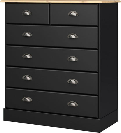 Home affaire Kommode »Nola«, Breite 82 cm in schwarz