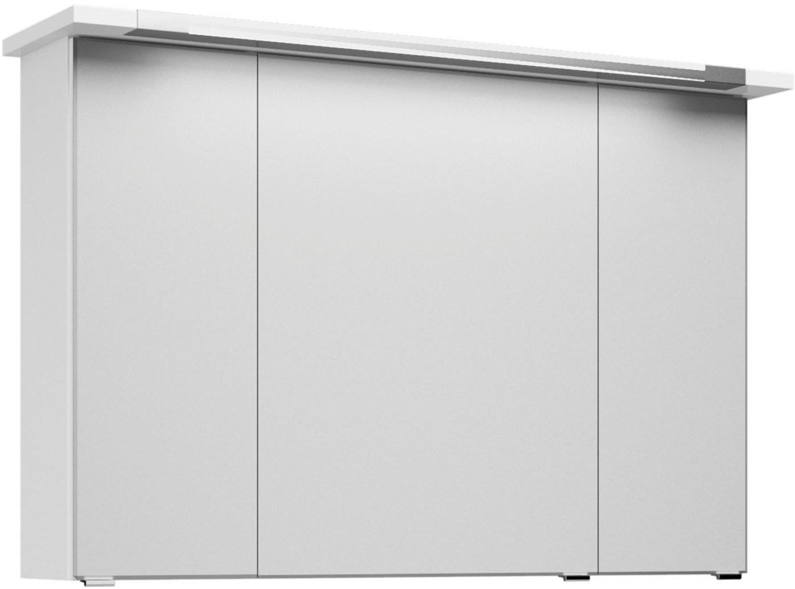 Badmöbel-Set Trentino 2-teilig Glas-Waschtisch LED weiß-hochglanz