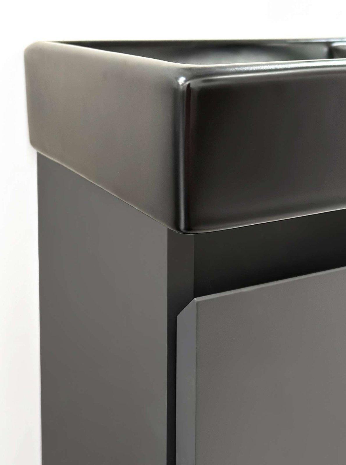 Waschtisch Mini Breite 40cm, mit Soft-Close-Funktion in graphite