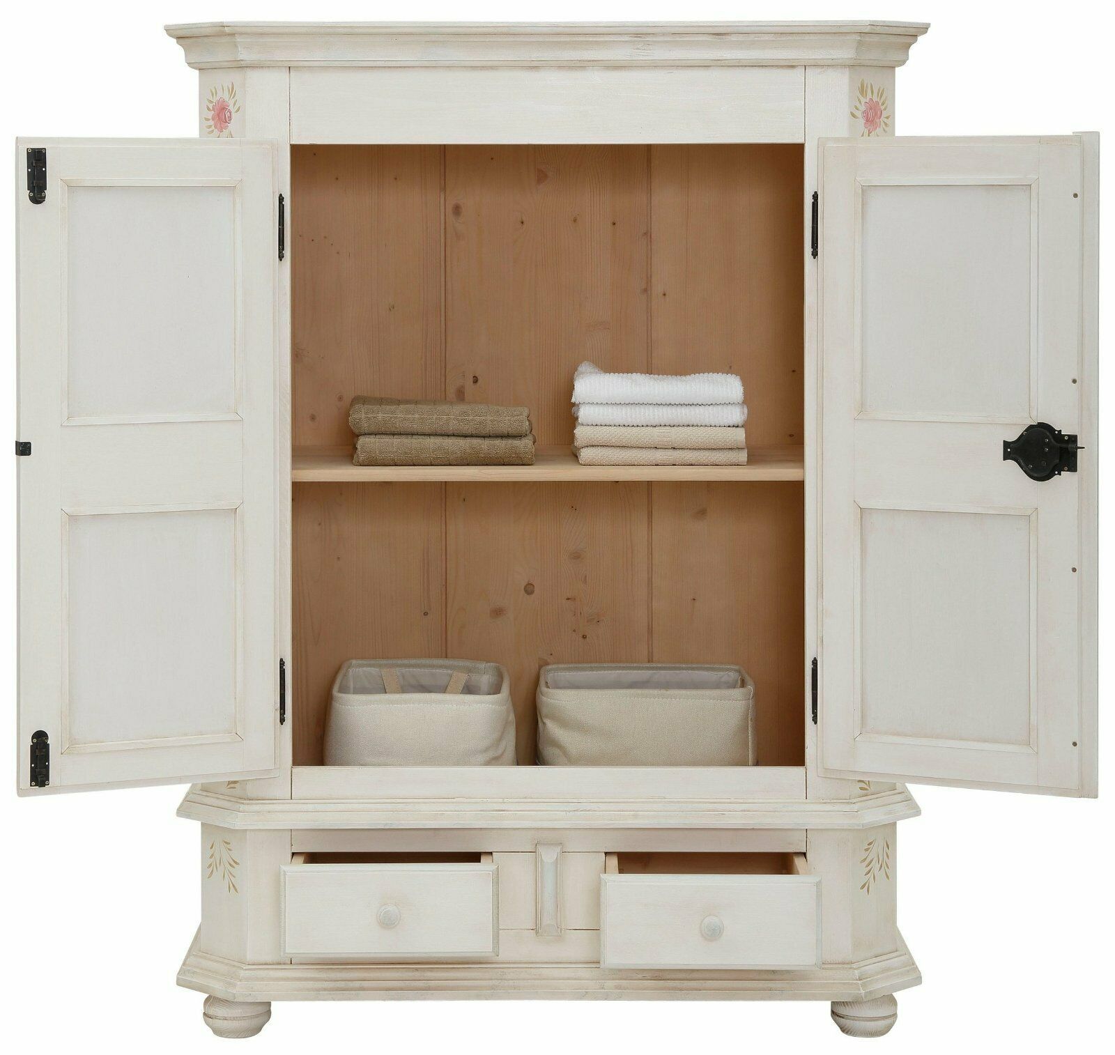 Highboard »Taunus« Massivholz -Fichte, mit schönem Blumenmuster