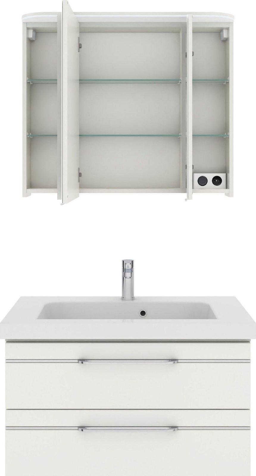 Badmöbel-Set Balto Sprint 2-teilig, 2-teilig Weiß Hochglanz
