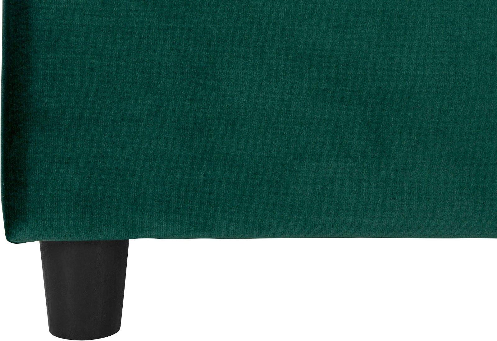 Bettbank Relaxy gesteppt, mit Staufach in grün