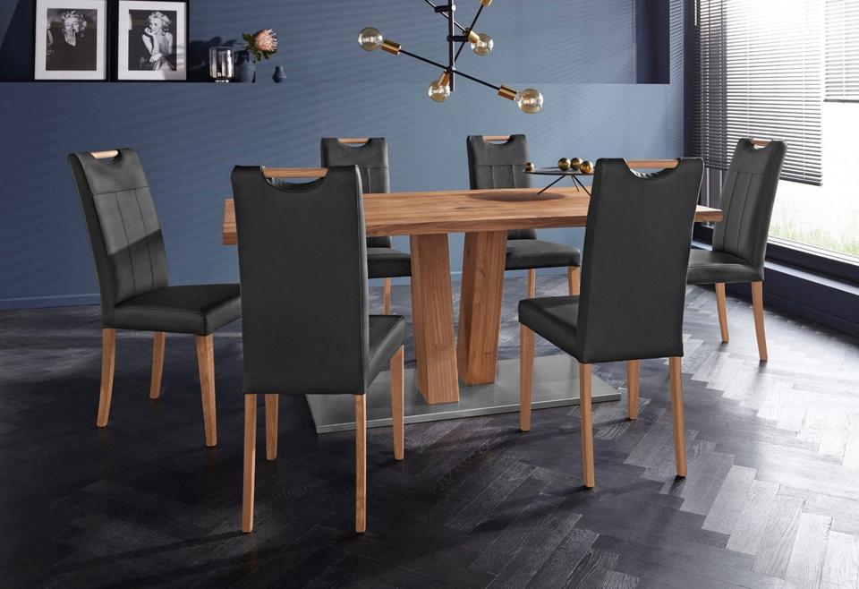 Stuhl-Set »Roberta« Echtleder-Massivholz 4 Stück