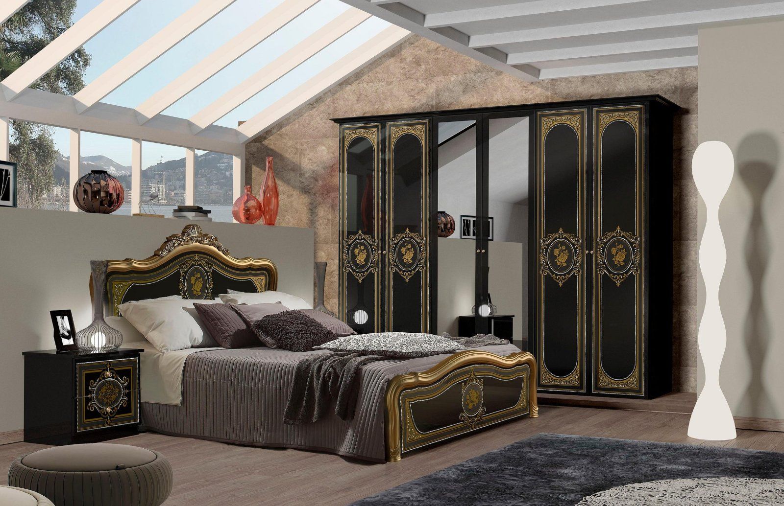 Schlafzimmer-Set »ALICE«, 4-tlg. italienischer Barock-Klassikstil
