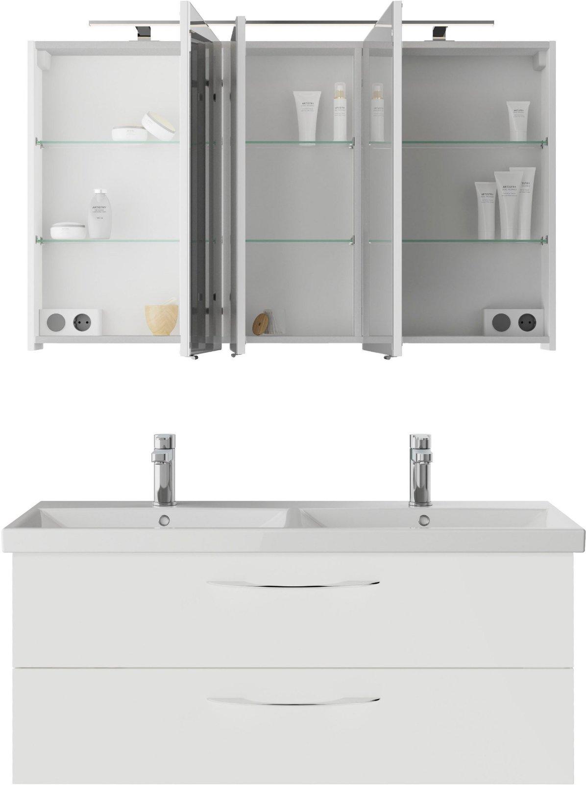 Badmöbel-Set Pelipal Serie 4035 2-teilig mit LED-Spiegelschrank