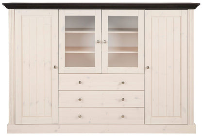 Home affaire Highboard »Skanderborg«, Massivholz Landhaus-Design