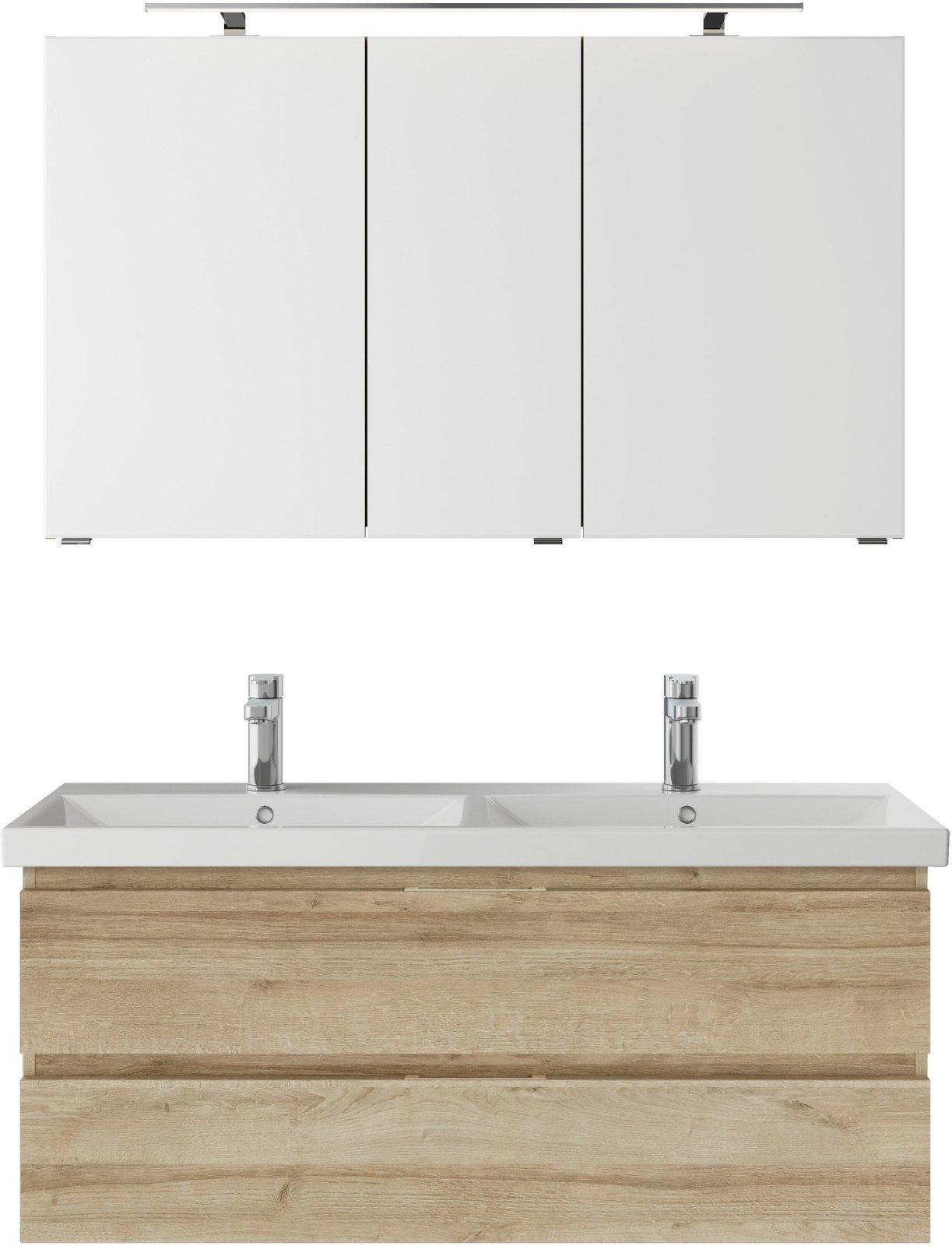 Badmöbel-Set Serie 4035 2-teilig mit LED-Spiegelschrank