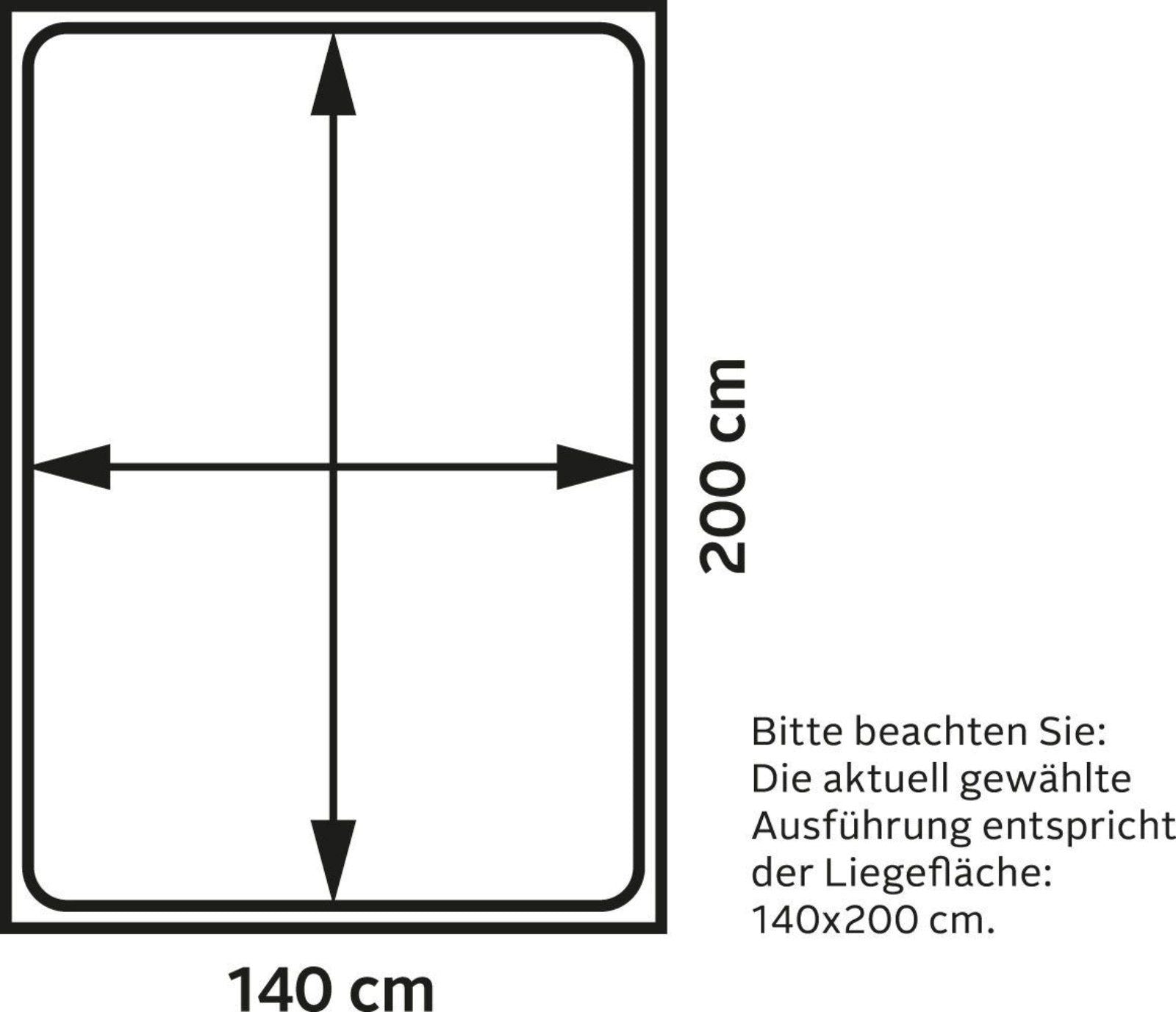 Home affaire Massivholzbett Hugo, massiv, weiß, 140cm