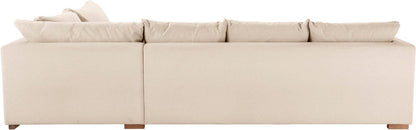 Home&Living Ecksofa »Arles« in Struktur beige mit Hocker