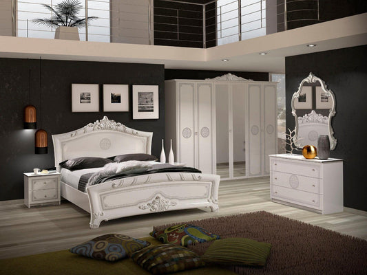 Schlafzimmer-Set GRETA, 6-tlg italienischem Barock-Klassikstil