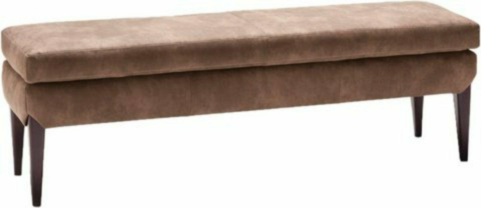 set one by Musterring Hockerbank Luxus-Microfaser in braun