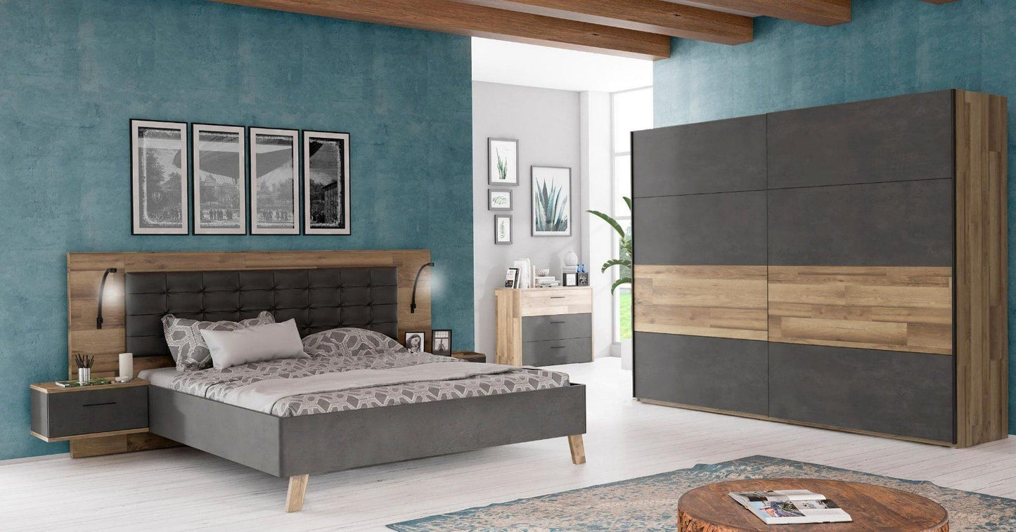 Schlafzimmer-Set »Ricciano« Schwebetürenschrank 270cm,Bett 180cm