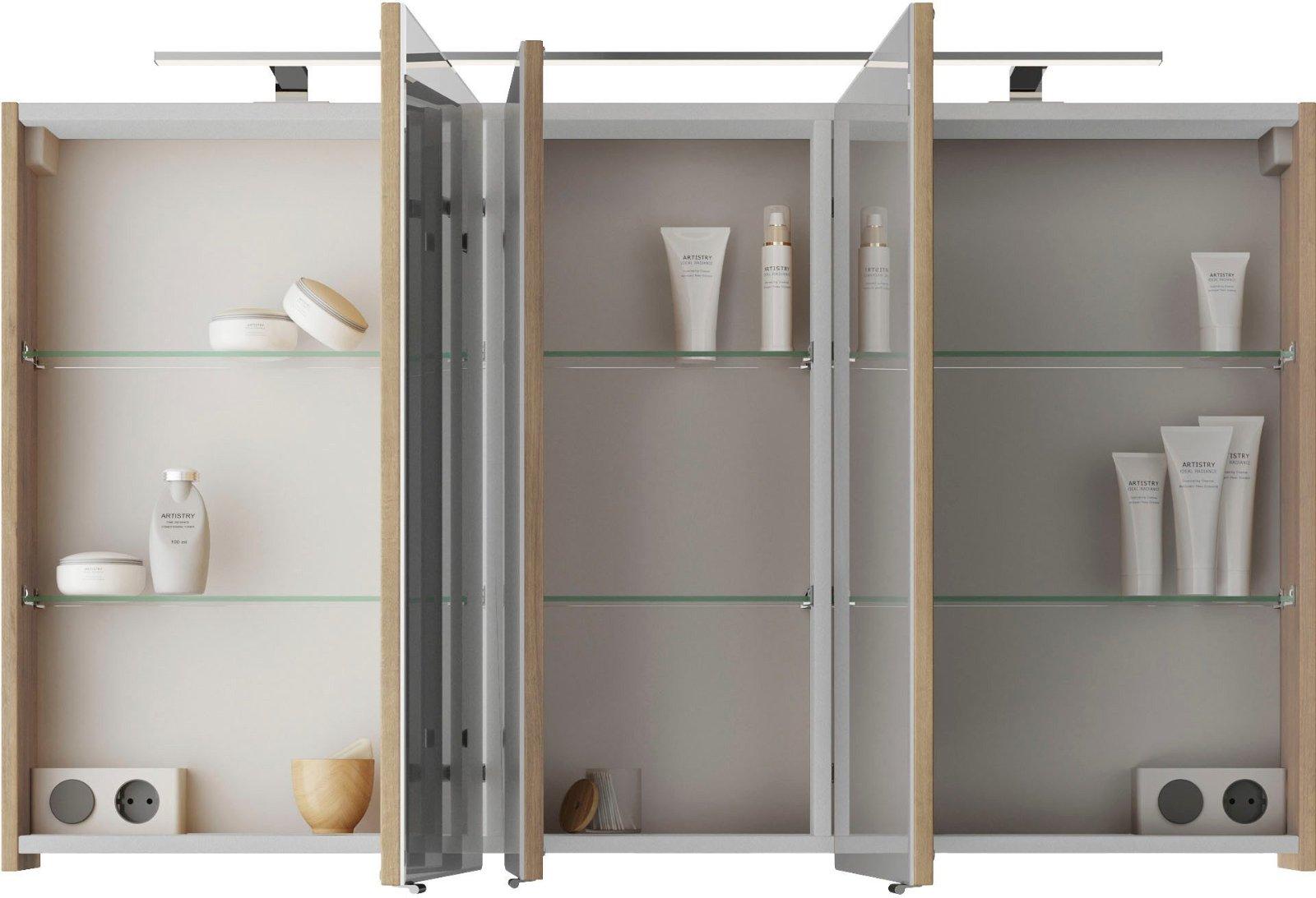 Badmöbel-Set Serie 4035 2-teilig mit LED-Spiegelschrank