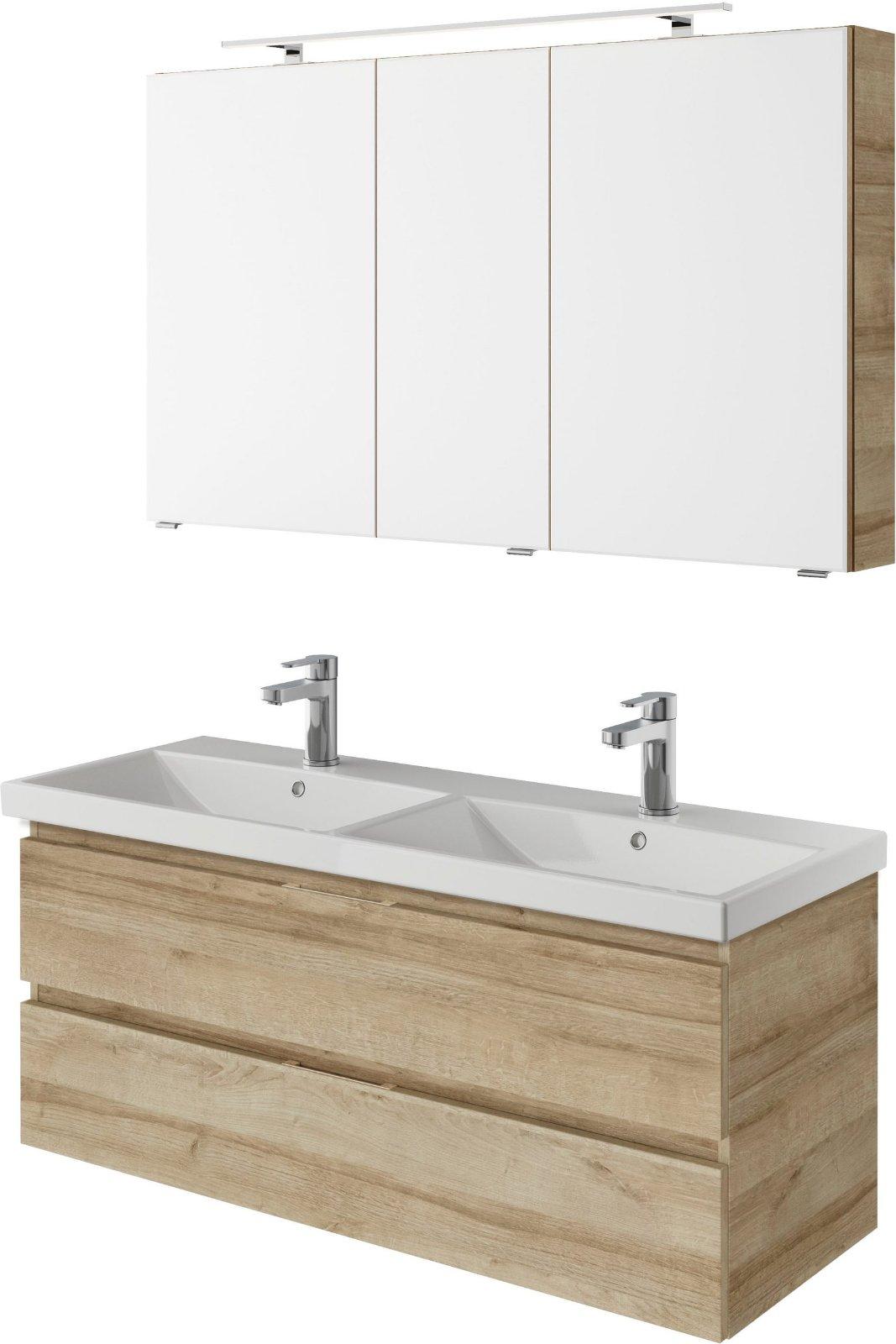 Badmöbel-Set Serie 4035 2-teilig mit LED-Spiegelschrank