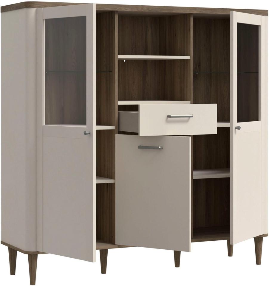 Vitrine »Lacetti« in Valencia Eiche / Sand