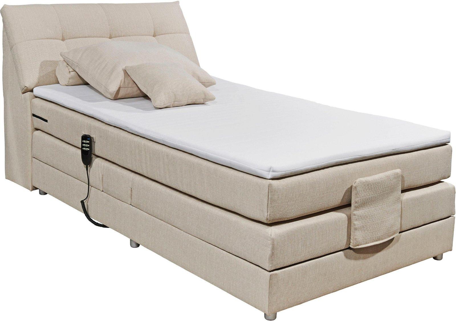 Boxspringbett »Carpino«120x200cm inkl. Motor, Stauraum und Topper