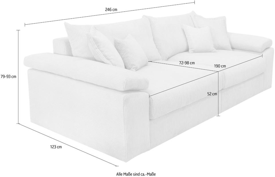 Big-Sofa »Soft&Cosy XL« Mega-Sofa, Cord cream