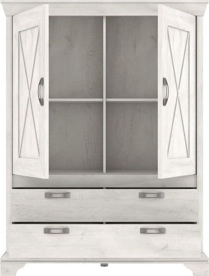 Highboard im dekorativen Landhausstil, Pinia Weiss