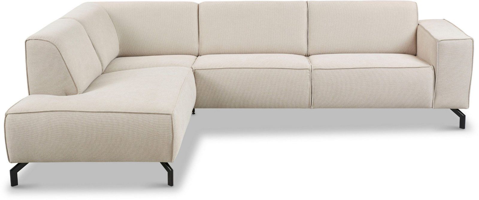 Ecksofa Lorcan, 275 cm, naturfarben, struktur weich, hohe Qualität