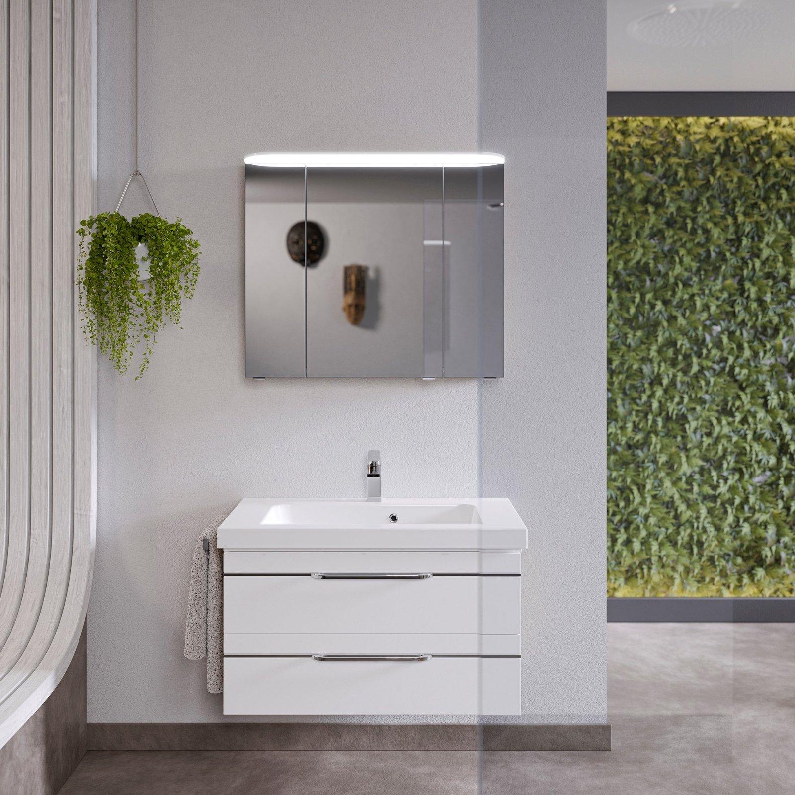 Badmöbel-Set Balto Sprint 2-teilig, 2-teilig Weiß Hochglanz