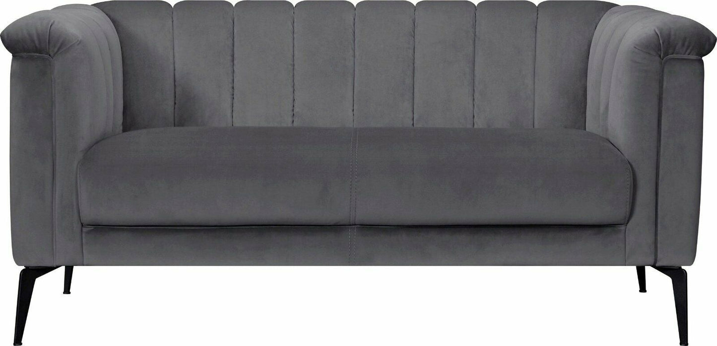 INOSIGN 2-Sitzer »Lomani«, im stilvollem Design Samtoptik grau