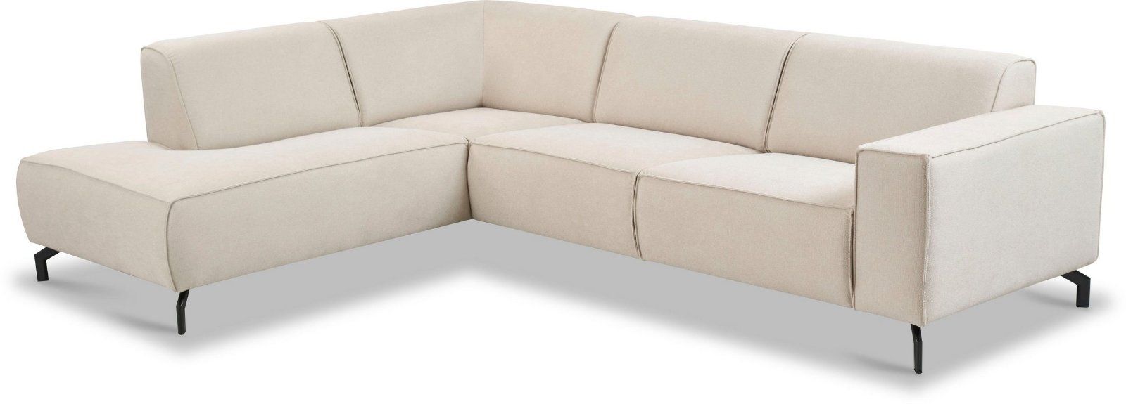 Ecksofa Lorcan, 275 cm, naturfarben, struktur weich, hohe Qualität