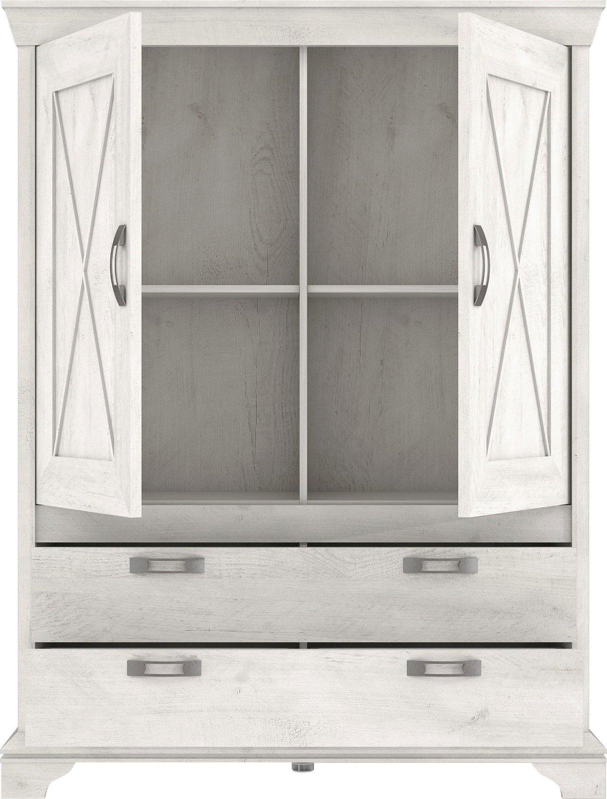 Highboard »Kashmir« breite 123cm in Pinia Weiss