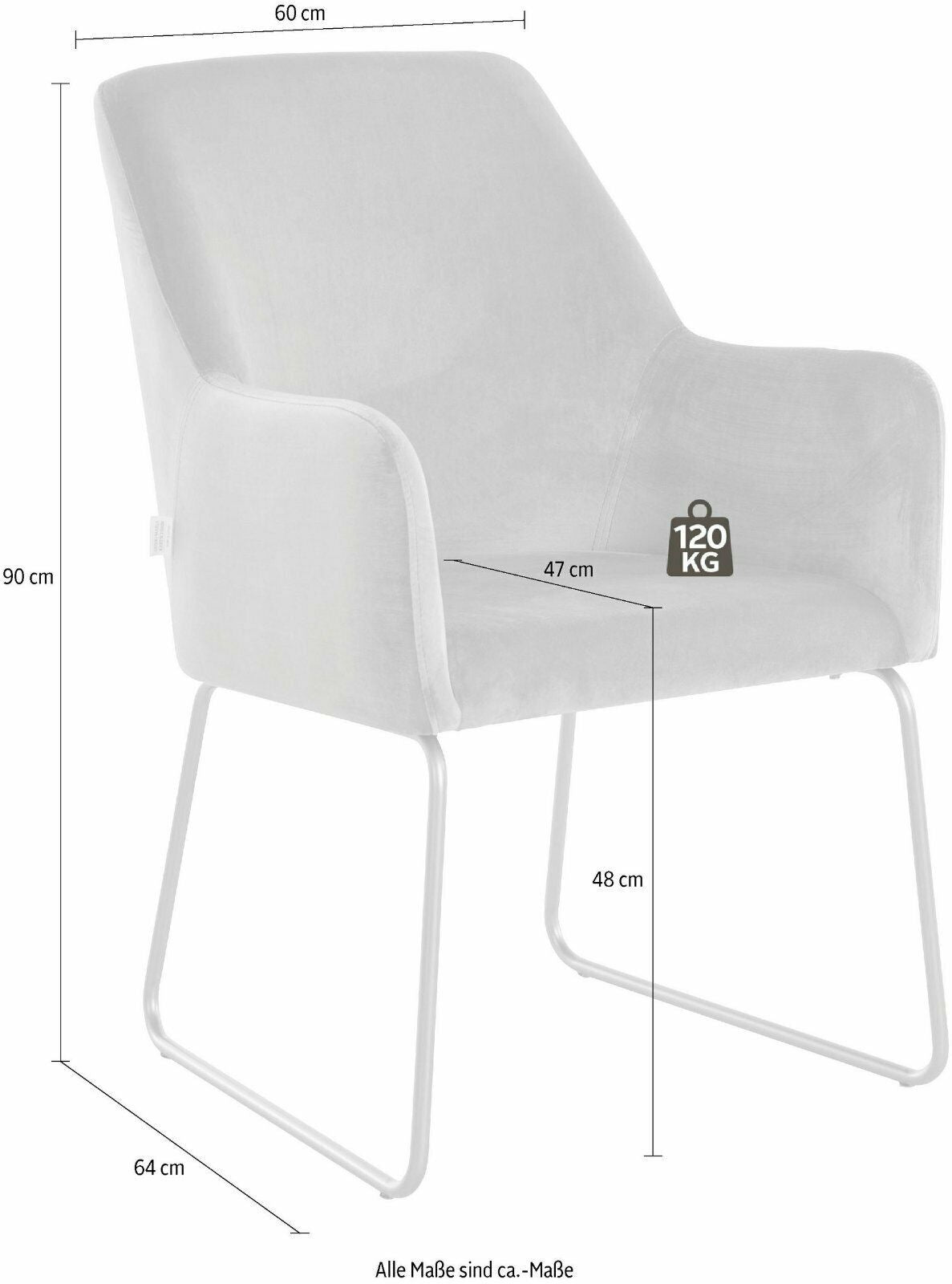 Guido Maria Kretschmer Home&Living Stuhl »Lorient« Farbe: schwarz