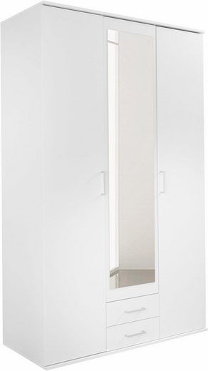 Kleiderschrank »Karl« mit Spiegel in weiß