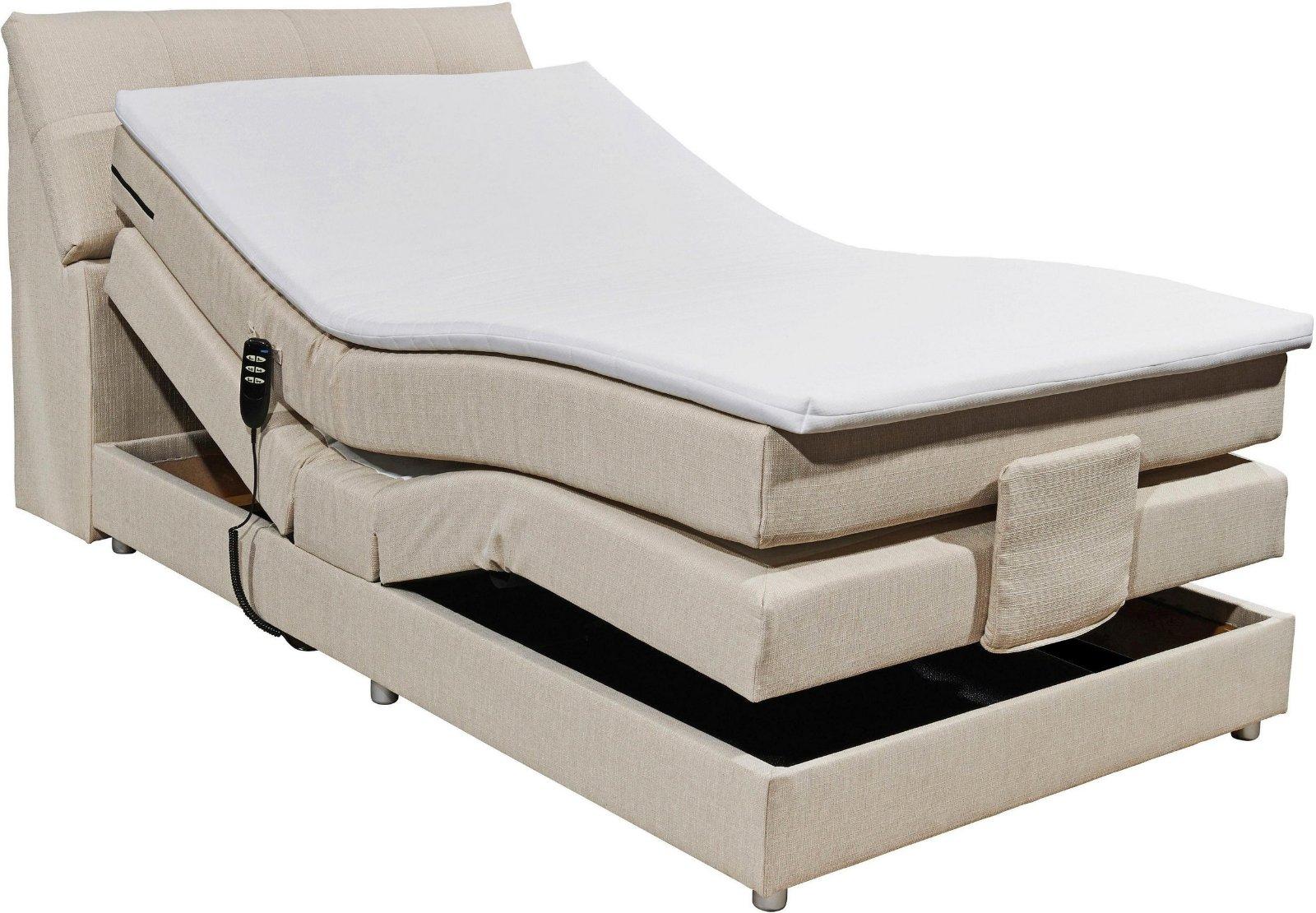 Boxspringbett »Carpino«120x200cm inkl. Motor, Stauraum und Topper