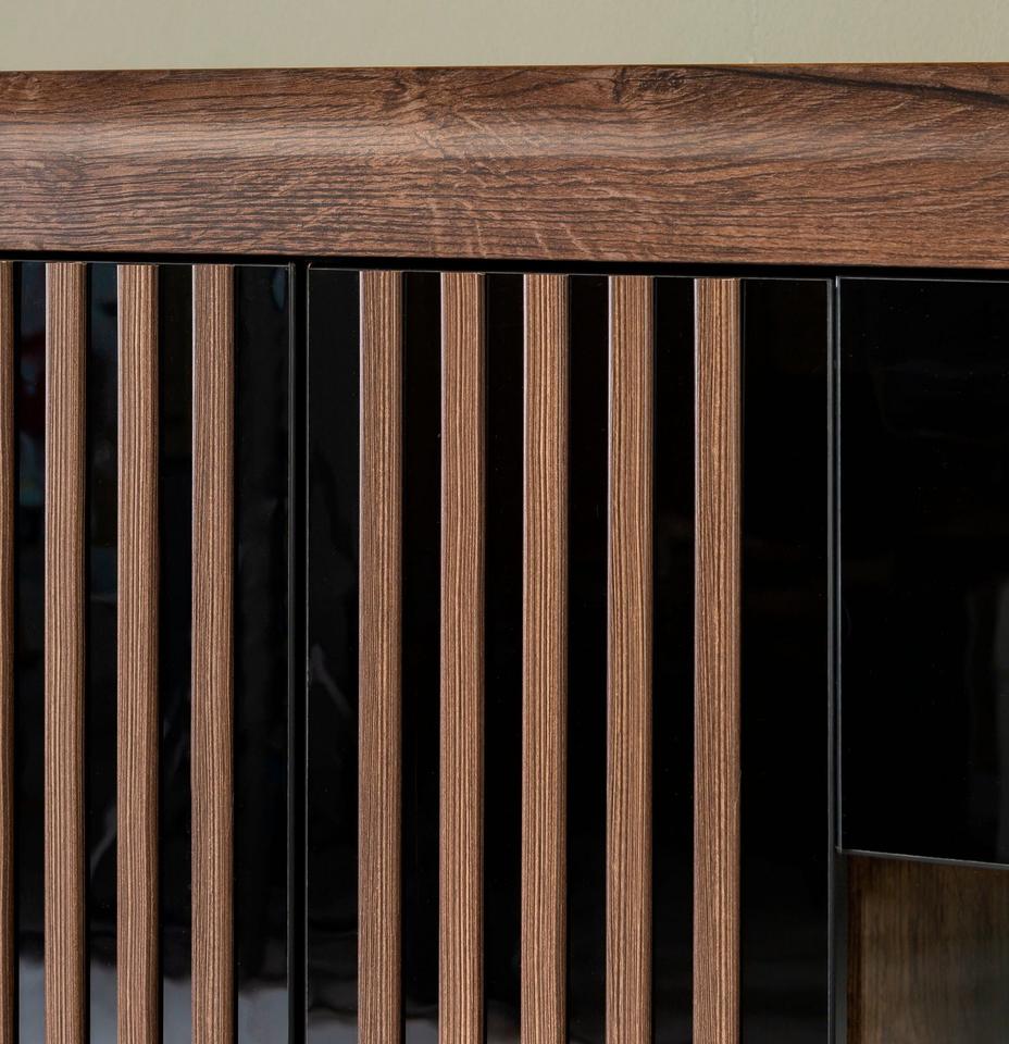 Highboard »Savona« inkl. Sockelbeleuchtung Hochglanz-Fronten