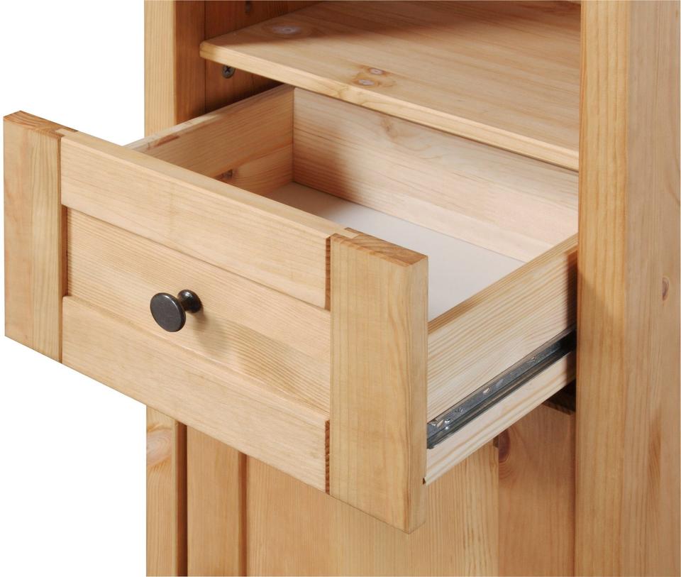 Hochschrank »Sylt« im Landhaus-Stil,aus Massivholz natur