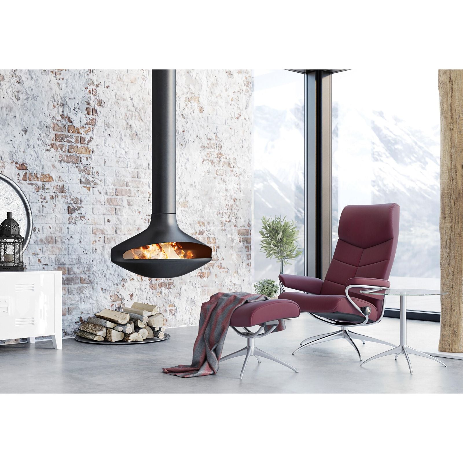 Stressless® Relaxsessel Dublin in bordeau BATICK, Star Base