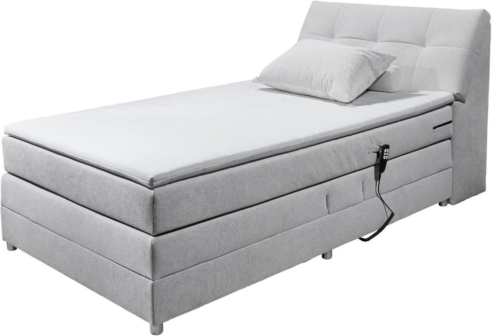 Boxspringbett »Toulouse« inkl. Motor, inkl. Stauraum im Kopfteil