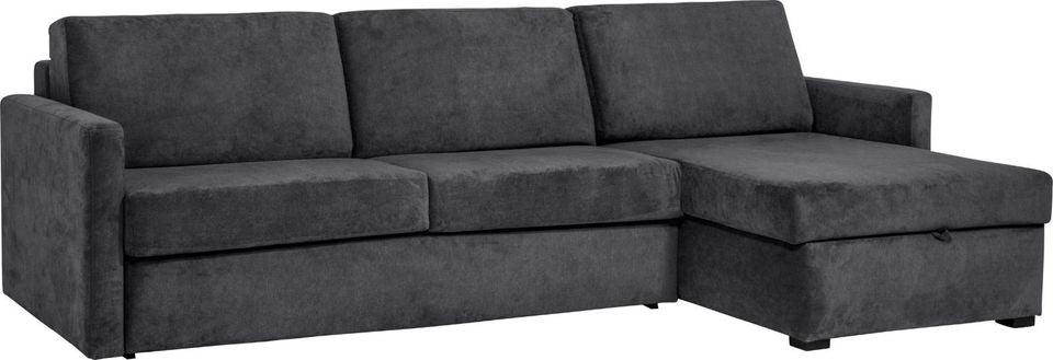 Places of Style Schlafsofa GOLDPOINT Ecksofa mit Bettfunktion in anthrazit