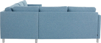 Ecksofa »Manlius«, mit Schlaffunktion, Struktur blau-grün