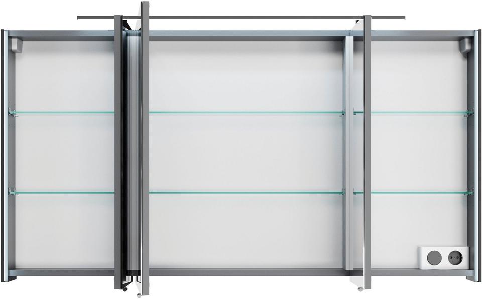 Spiegelschrank Serie 7045 inkl. LED Stahlgrau 133,2 cm