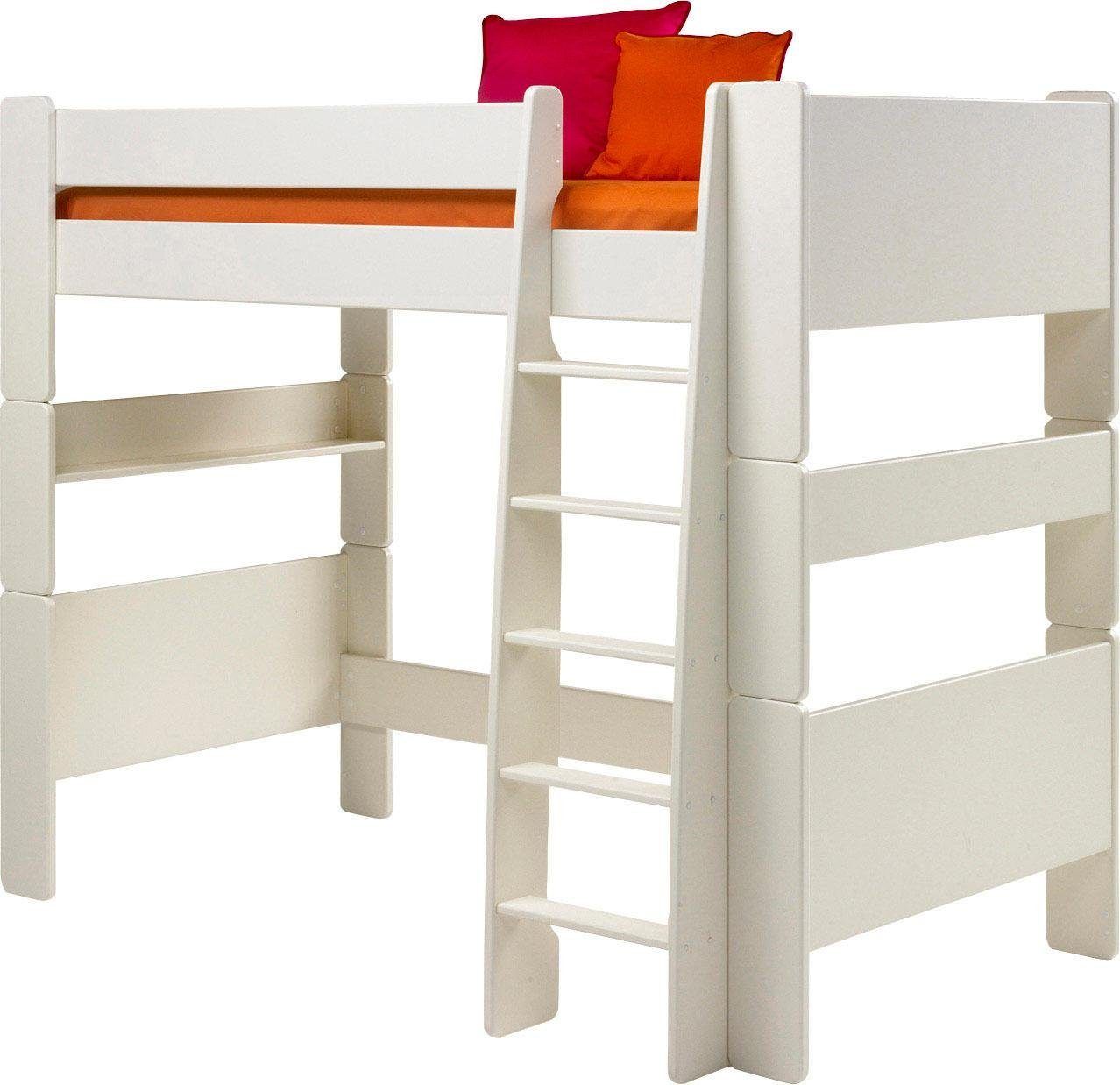 STEENS Hochbett »FOR KIDS« mit Leiter und Rollrost in weiß