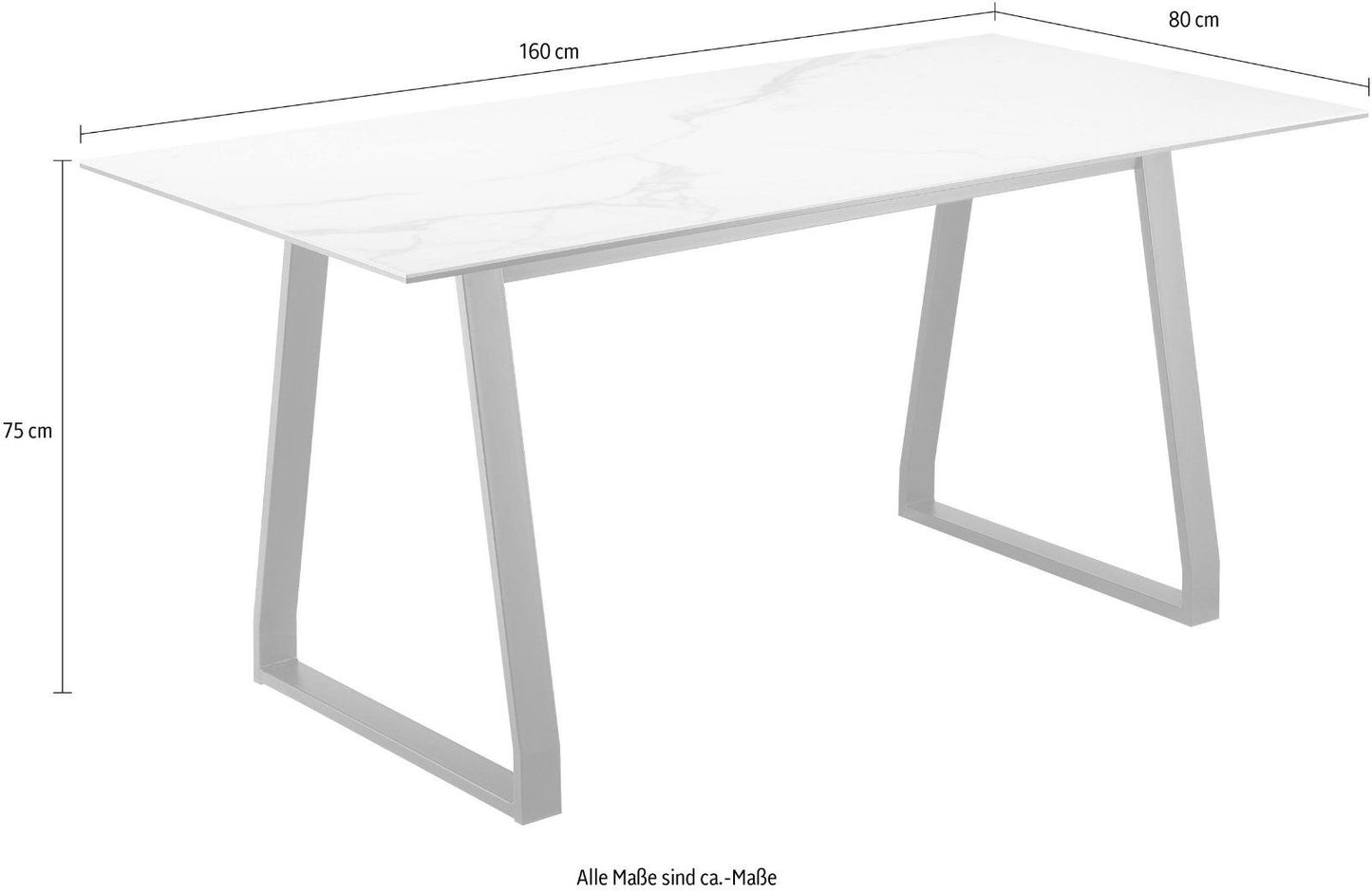 COUCH♥ Esstisch »Tafelfreude«, Tischplatte aus Keramik und Glas