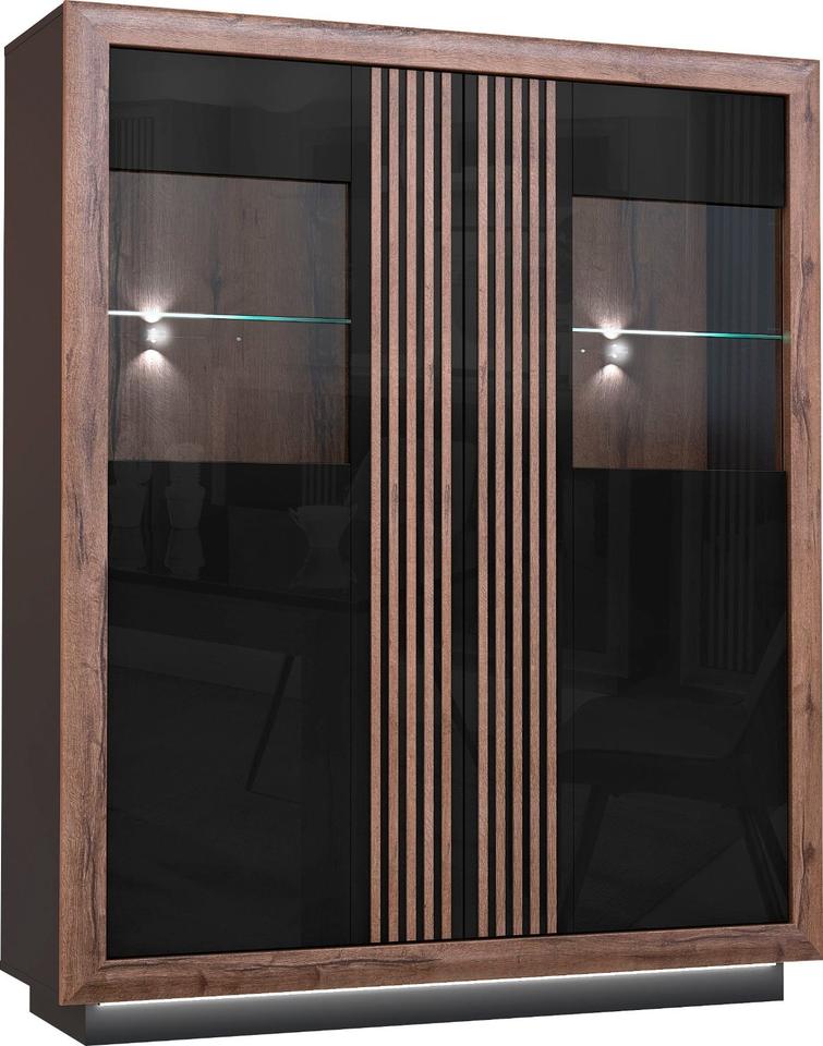 Highboard »Savona« inkl. Sockelbeleuchtung Hochglanz-Fronten