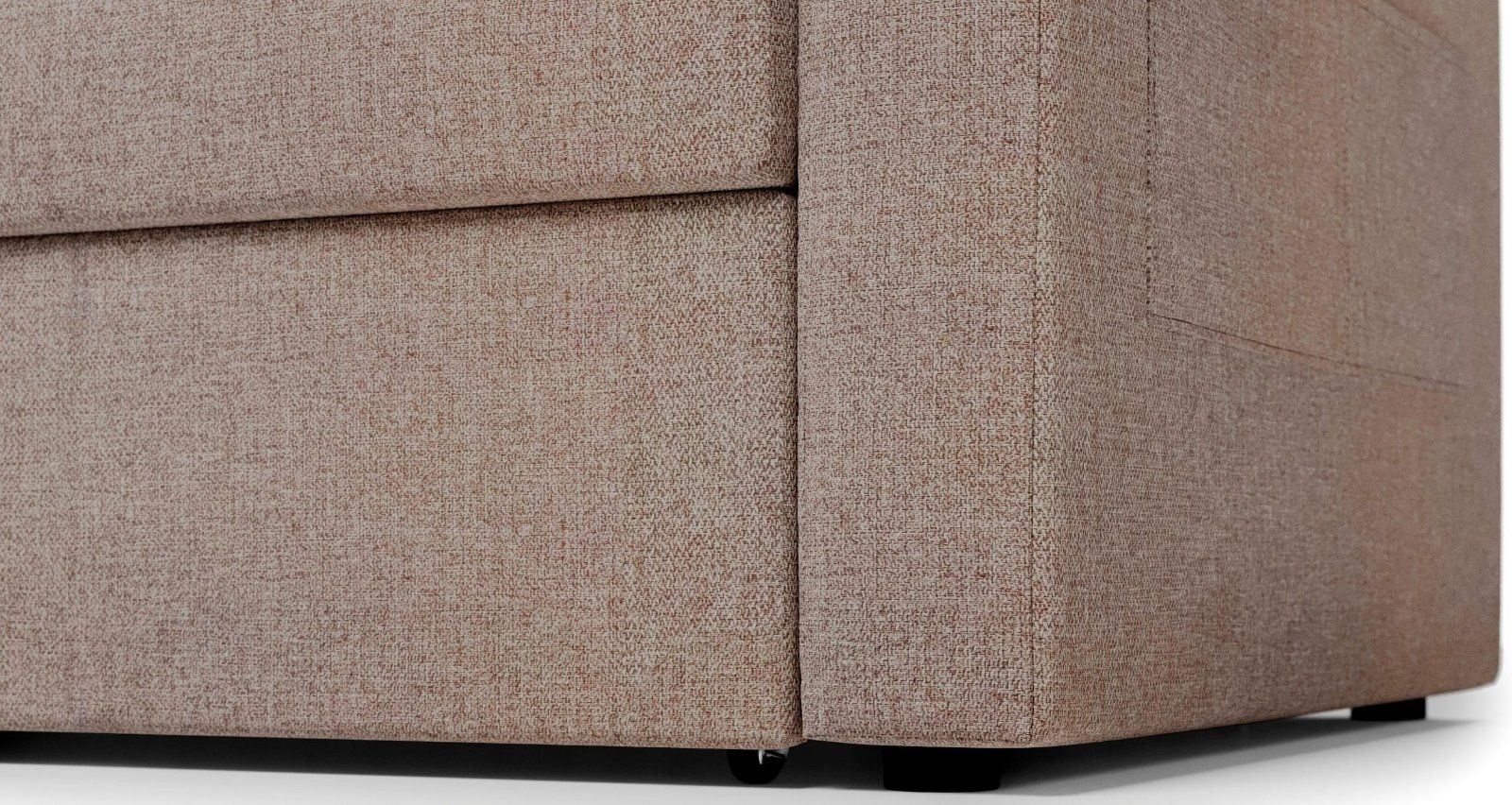 Schlafsofa Ravena mit Bettfunktion, Webstoff beige